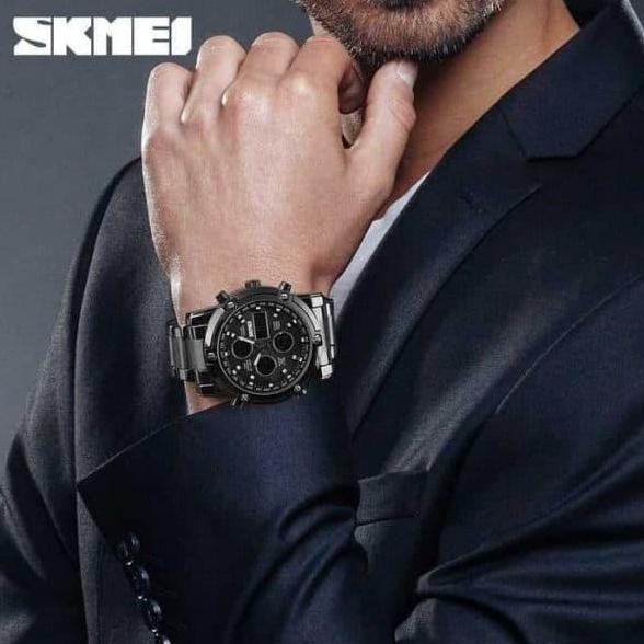 Jam Tangan Pria Digital Skmei 1389 Black Water Resistant 30M