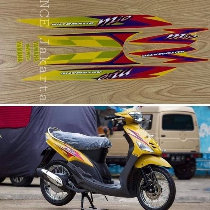 TERLARIS STIKER STRIPING MIO SPORTY 2003 KUNING