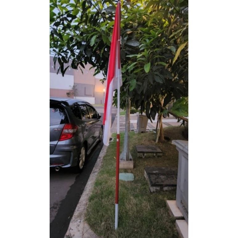 Tiang Bendera Merah Putih + Benderanya