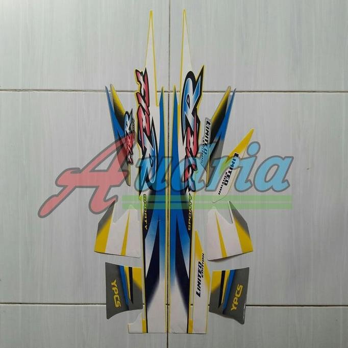 BEST SELLER STICKER STRIPING MOTOR F1ZR LIMITED EDITION 1999 KUNING-SILVER