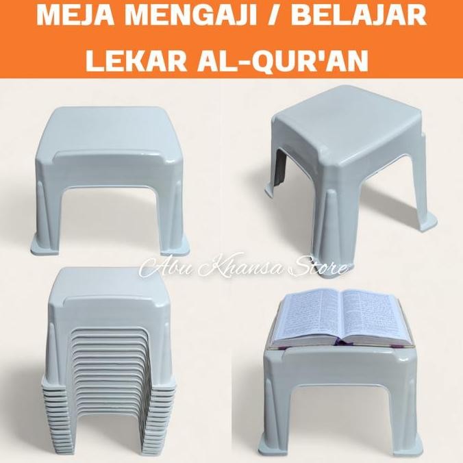 MEJA NGAJI PLASTIK PUTIH LEKAR PLASTIK MEJA MENGAJI MEJA BELAJAR PUTIH