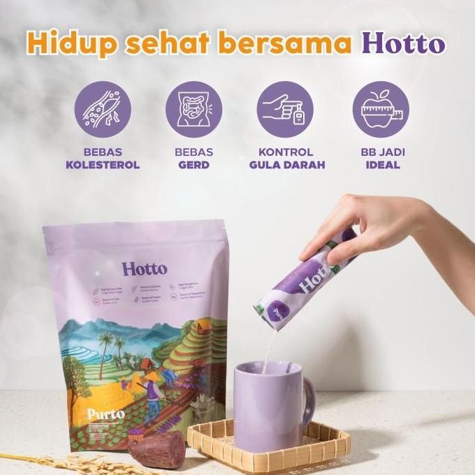

Hotto Purto Multigrain Ubi Ungu + Oats - 2 Pouch Isi 32 Sachet | Superfood Sarapan Sehat Asli