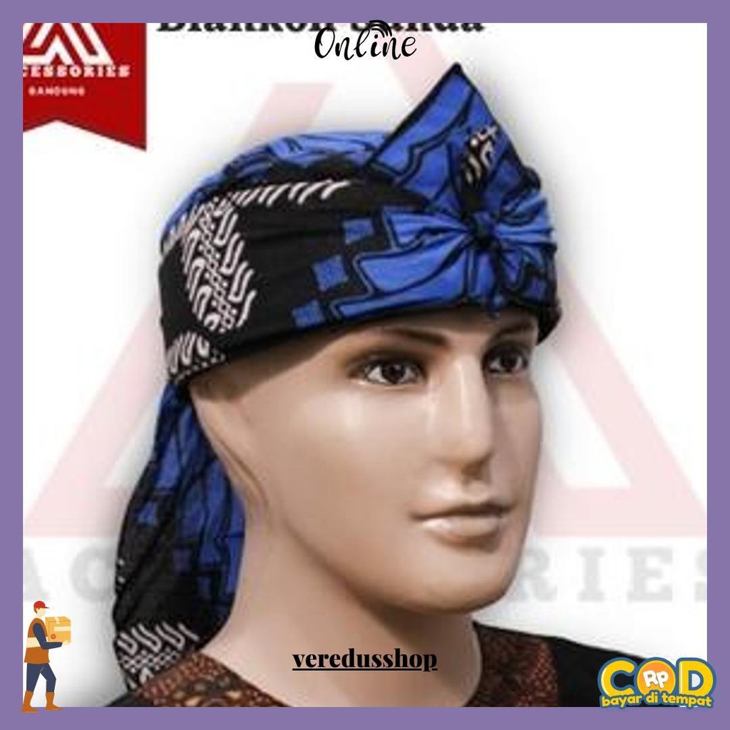 Iket Blangkon Sunda Udeng Bendo Motif Batik Totopong Sunda Cod