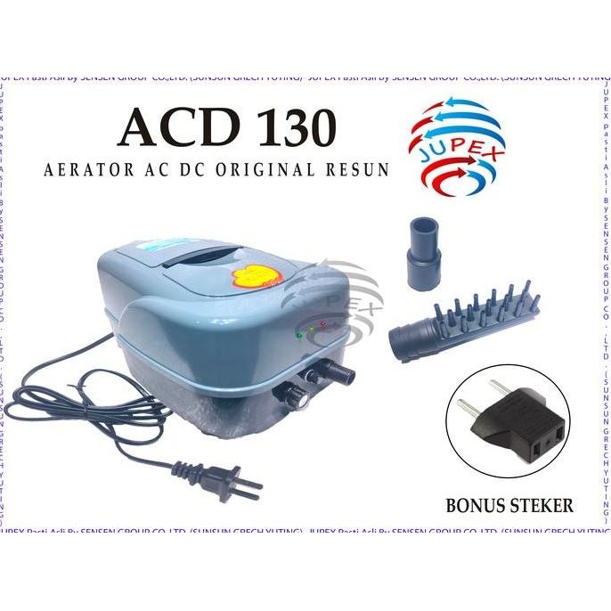 Aerator Resun Acd 130 Ac/Dc Air Pump Resun Pompa Udara Aquarium Kolam Co