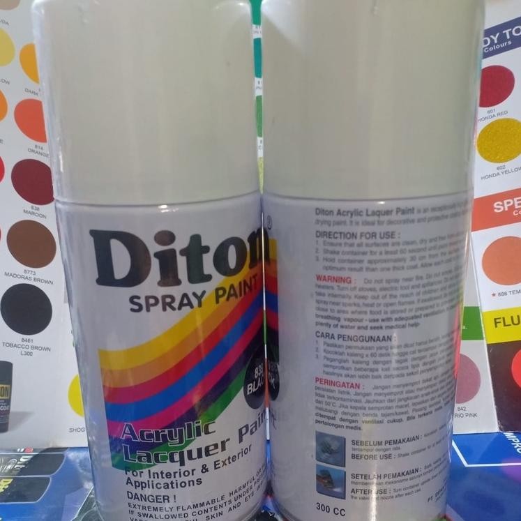 New Diton Spray Paint 300Cc Pilox Pilok Cat Semprot Glossy Mengkilap Metallic Doff Candy Stabilo Hi-