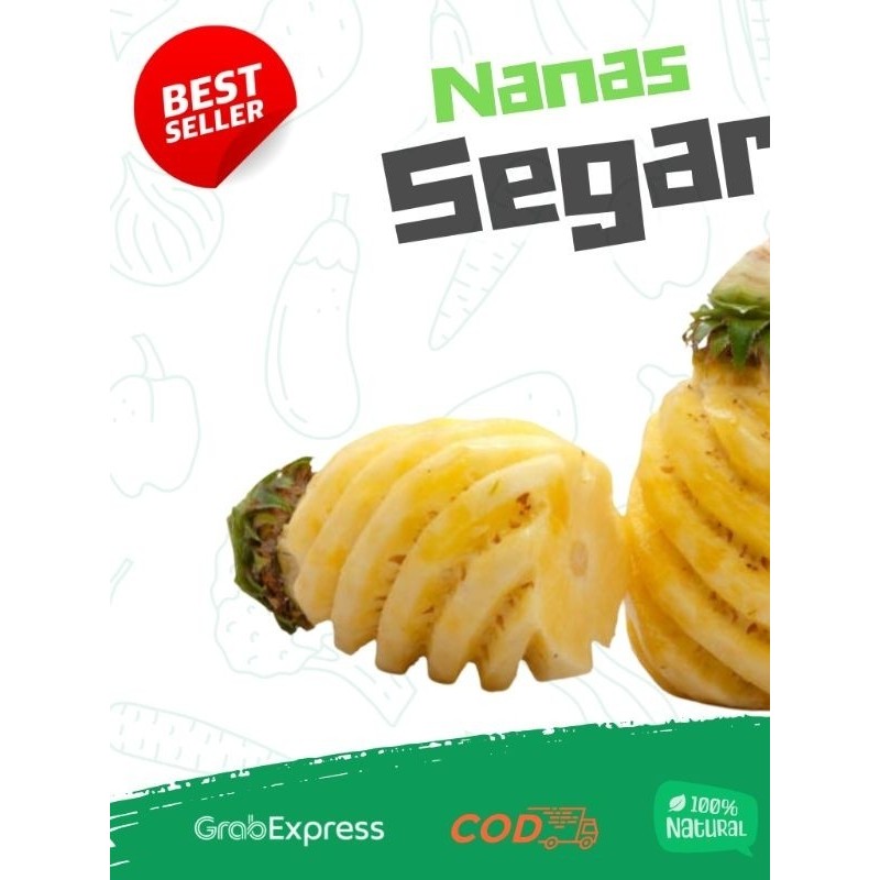 

[]COD[] __ NANAS FRESH • Nanas Kupas Segar Perbuah