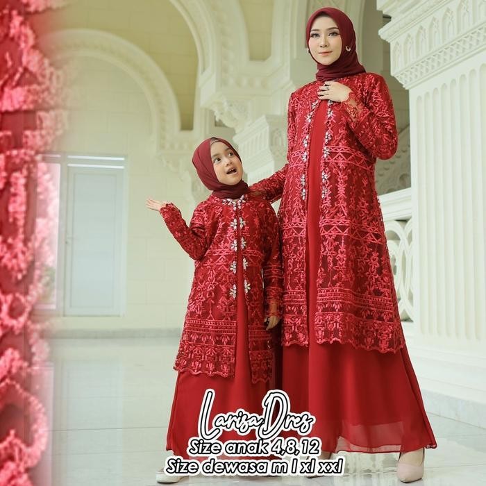 Bsh Gamis Couple Yasmin Ibu Dan Anak| Gamis Outer Premium| Gamis Couple Keluarga| Gamis Outer Anak| 