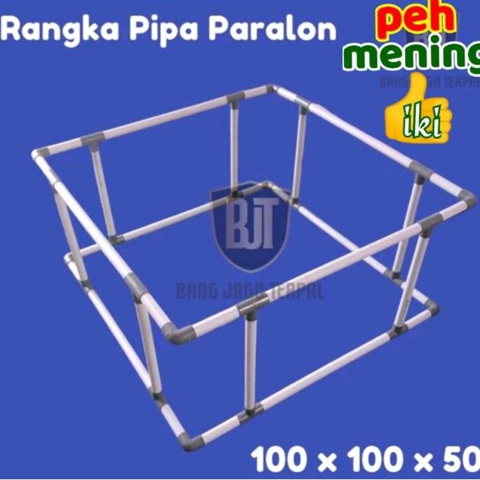 Kolam Terpal Pvc Rangka 3/4 Ukuran 100X100X50 Co