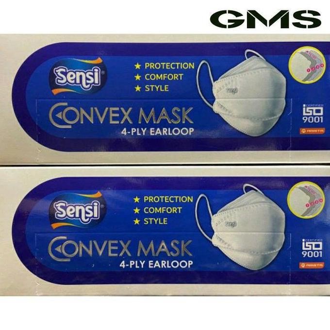 Masker Sensi Convex 4 Ply Per Box isi 20 Pcs / Sensi Convex Mask
