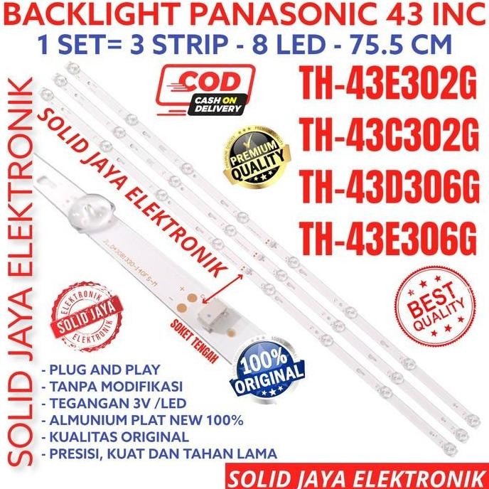 TERBARU - BACKLIGHT TV PANASONIC 43 TH43C302G TH43E306G TH43D306G LAMPU BL LED