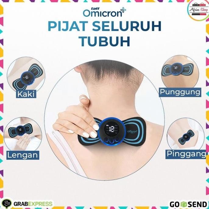 Original Alat Terapi Pijat Elektrik Tempel TaffOmicron 8 Mode Getar Terapi Otot Shopee