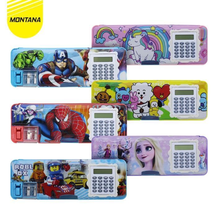 

WSS MONTANA Kotak Pensil Kalkulator 20x8 Cm Pencil Case Calculator Study Set Tempat Alat Tulis 102-1