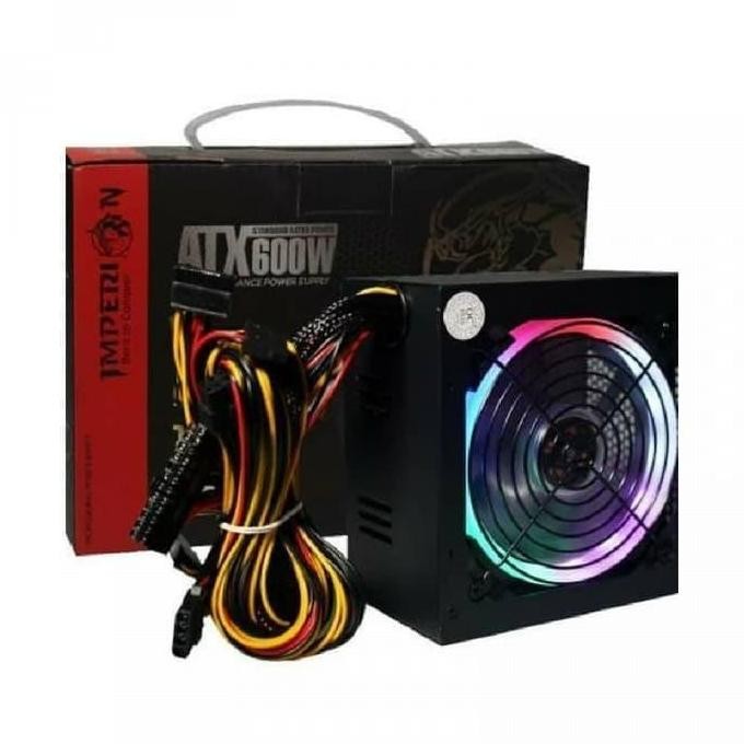 Imperion 600w RGB 8 PIN Power Supply Gaming PSU ATX 600 Watt 8pin