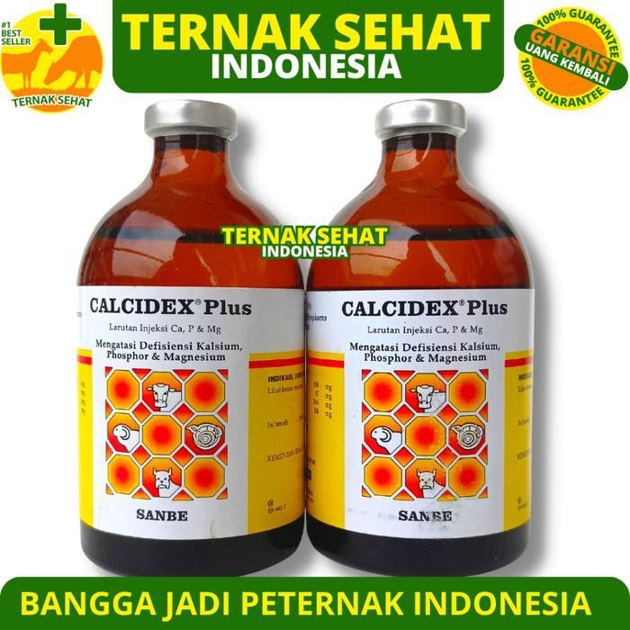 PZM CALCIDEX PLUS 100ml - Obat Lumpuh Kekurangan Kalsium Fosfor Magnesium Pada Ternak Sapi Kambing A