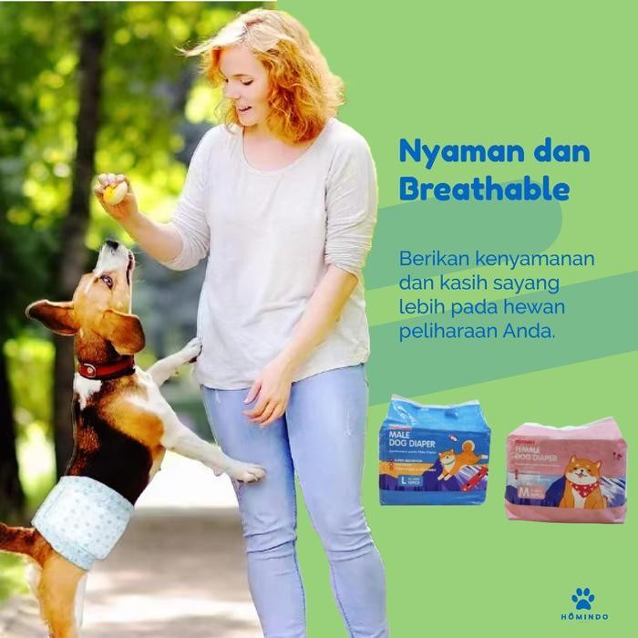 IS Homindo Pets Popok Anjing Jantan Betina / Pampers Kucing Homindo Pets 10pcs kecil
