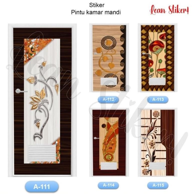 (Terbaru) Stiker pintu kamar mandi / pintu kamar tidur motif kayu interior (Terlaris)
