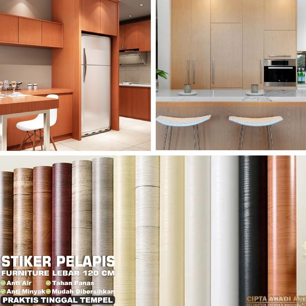 (Terbaru) Stiker Hpl Sticker Marmer Serat Kayu Premium Tekstur Pelapis Furniture Meja Lemari Kayu Ka