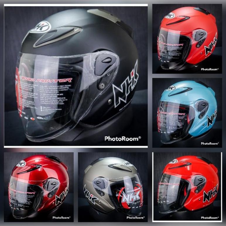 Helm Nhk Half Face Nhk R6 Nhk R 6 Solid Black Doff Nhk R6 Polos