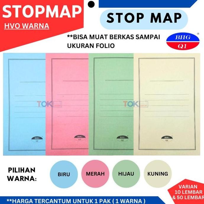 

Original Stopmap Kertas Folio A4 - Map Kertas Dokumen Murah