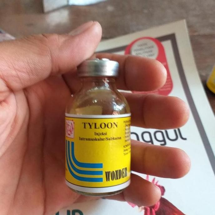 TYLOON Injeksi Intramuskular/Subkutan 20ml untuk Ternak Unggas Sapi Kambing Kerbau & Babi Solusi Kes