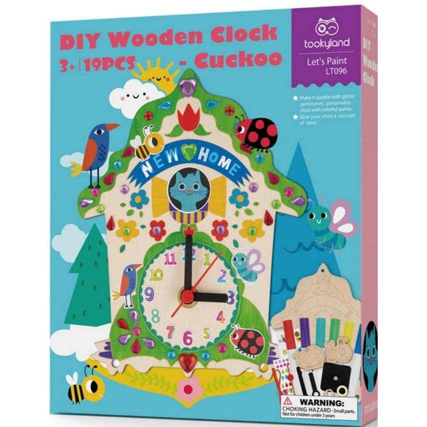 Wooden Clock DIY Seni Membuat Jam Belajar Mengenal Waktu Kegiatan Anak