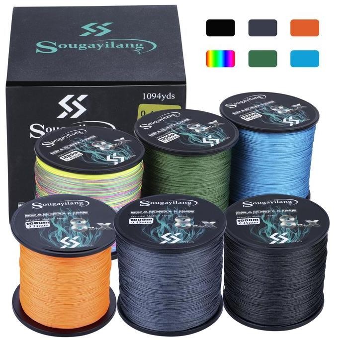 SougayilangSenar Pe X9 Benang Pe Super Kuat Pancing 300/500/1000M 9 Helai Kepang Pe Senar Pancing Se