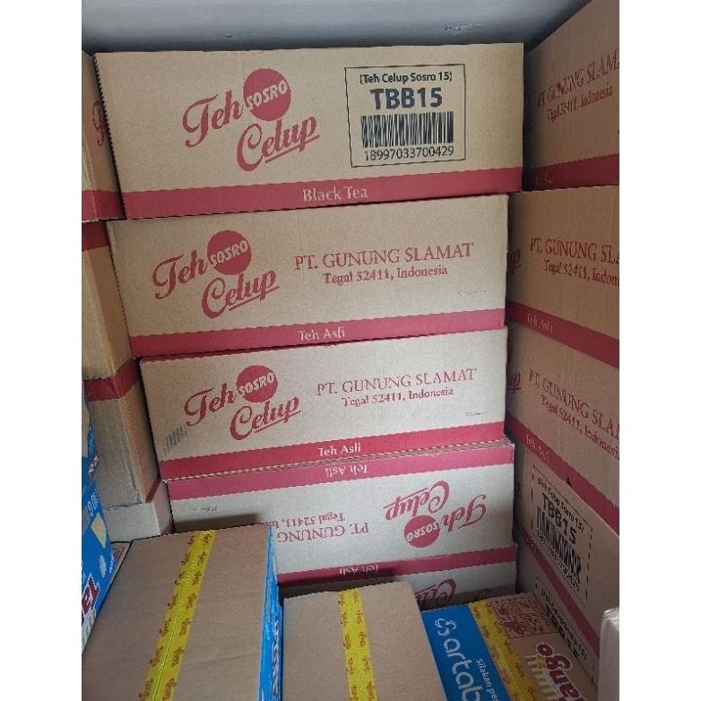 

SALE! TEH CELUP SOSRO 15 KANTONG | 1 DUS ISI 100 BOX | TEH CELUP ASLI INDONESIA