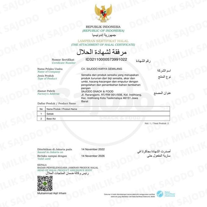 

BELI 3 GRATIS 1 (Seblak, Boci,Keju Aroma, Keripik Kaca) - Sajodo Snack & Food