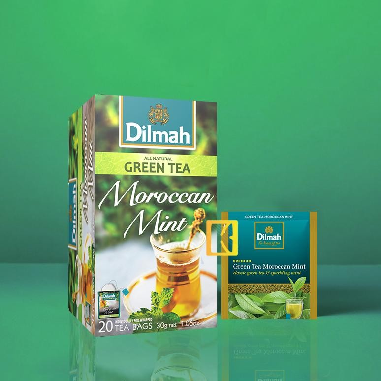 

SALE! DILMAH MOROCCAN MINT GREEN TEA TEH CELUP RASA MINT SEGAR 20 SACHET
