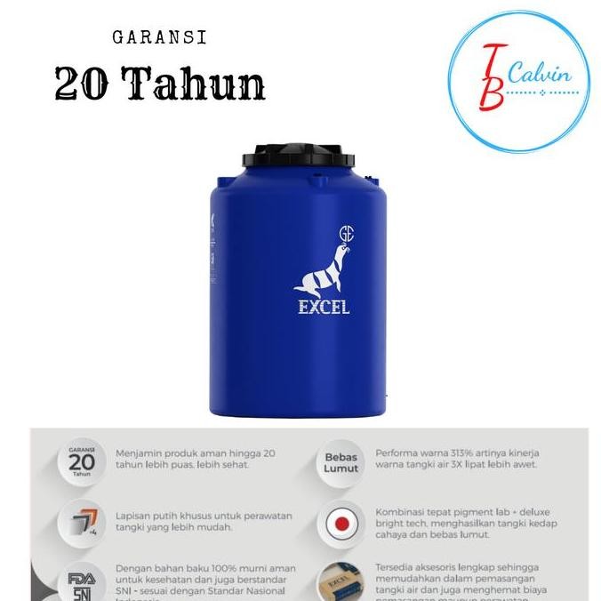 Tangki / Tandon / Toren Air Excel Al 300 Isi 250 Liter Harga Spesial