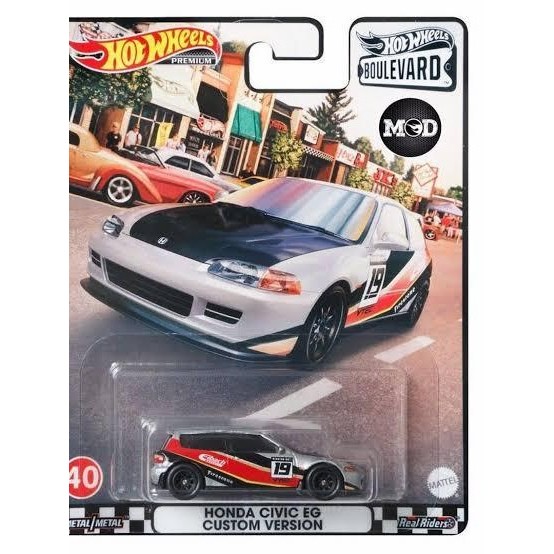 Hot Wheels Premium Boulevard Honda Civic EG Custom Version ban karet
