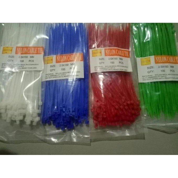 

Warna Putih 100Pcs Cable Ties Kabel Ties Tali Kabel 25Cm 250Mm 25 Cm