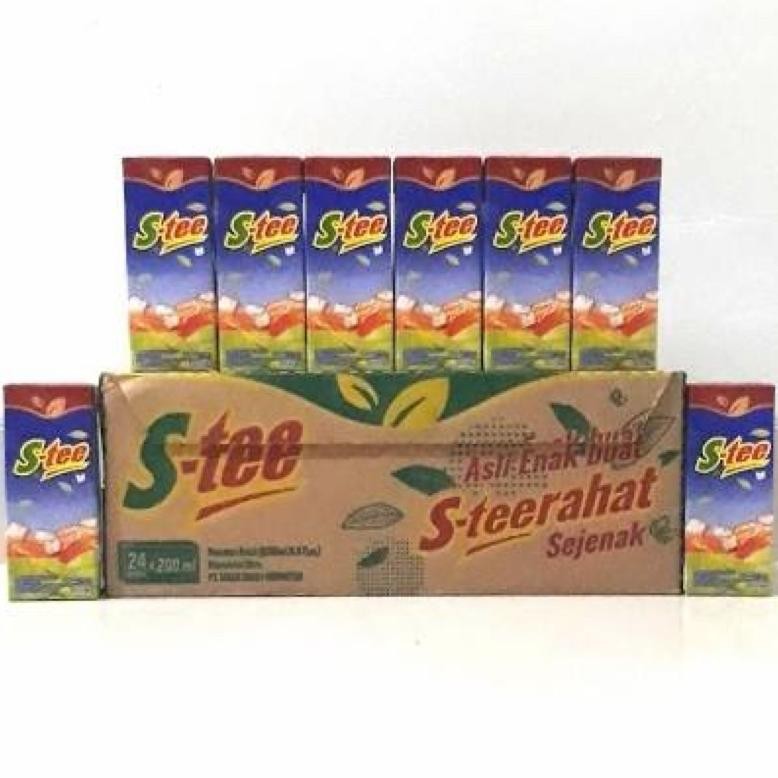 

SALE! STEE S-TEE KOTAK 200ML 1 DUS ISI 24 PCS - MINUMAN TEH JASMINE SEGAR