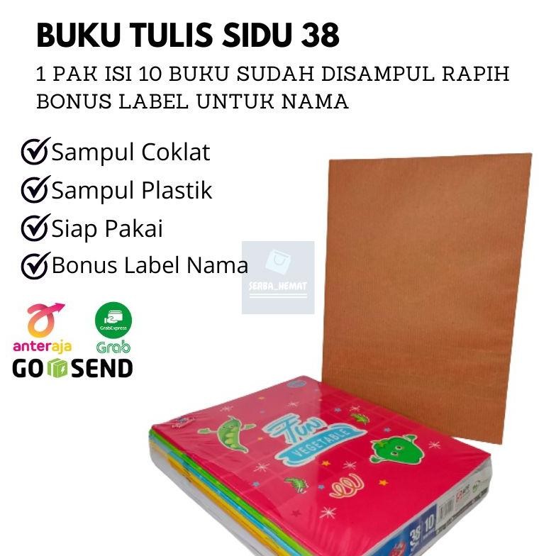 

Siap Kirim Buku Tulis SIDU 38 Lembar Sudah Disampul Coklat + Plastik Bonus Label Nama