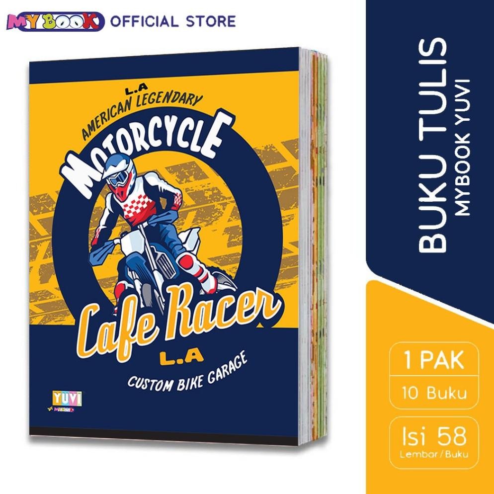 

Siap Kirim Buku Tulis My Book Yuvi Classic Motor 58 Lembar Isi 10 Buku Anak Cowok