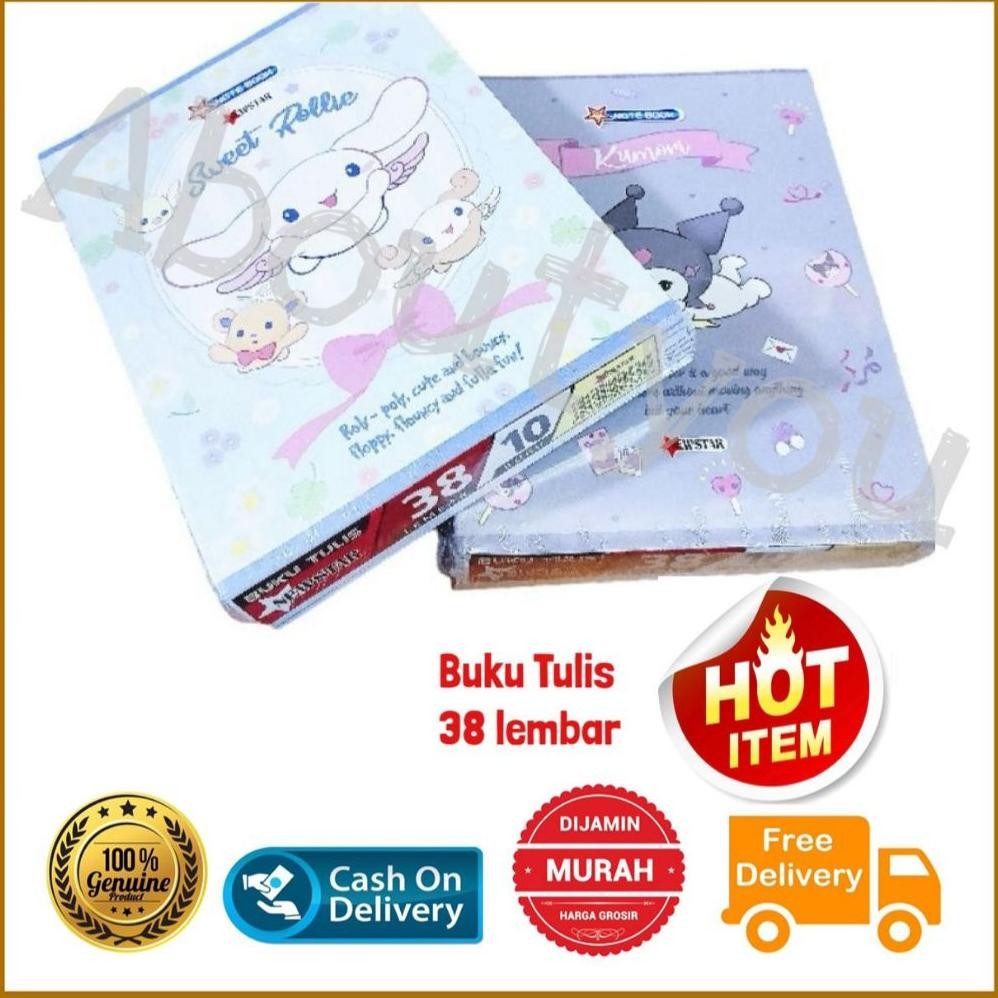 

Siap Kirim Buku Tulis Karakter Kuromi Cinnamoroll 38 Lembar 10pcs Sanrio Book Viral
