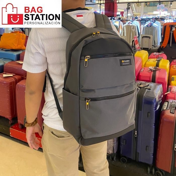 New Backpack President Usb Original Tas Ransel Laptop President Tas Sekolah Kerja Tas Pria