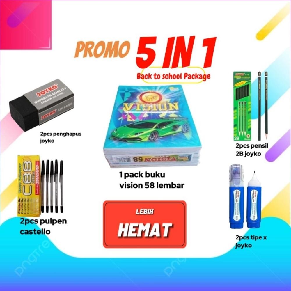 

Siap Kirim Paket Buku Tulis Vision & Nobel 5 in 1 - Paket Komplit PROMO untuk Sekolah