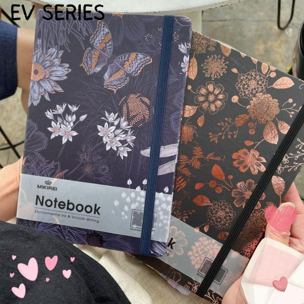 

Siap Kirim Diary Mikirei A5 Journal Hardcover Motif EV Flowers Hologram Planner Ruled