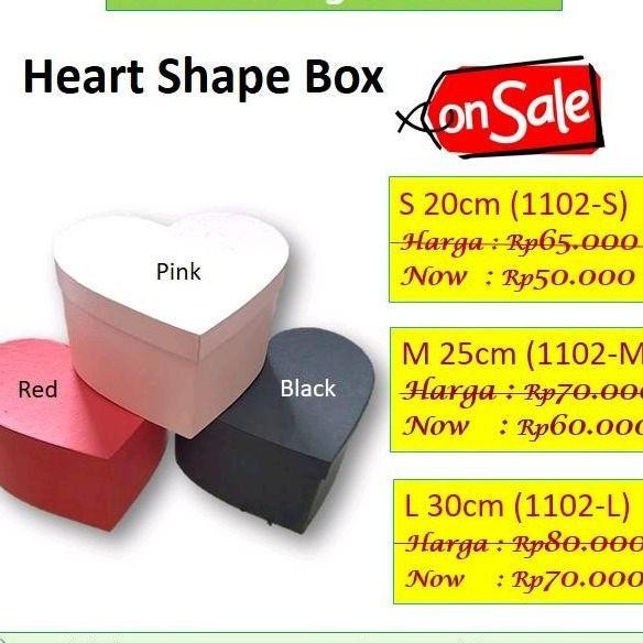 

tersedia box hati 1102-l aksesoris bunga | kotak kado florist hadiah unik