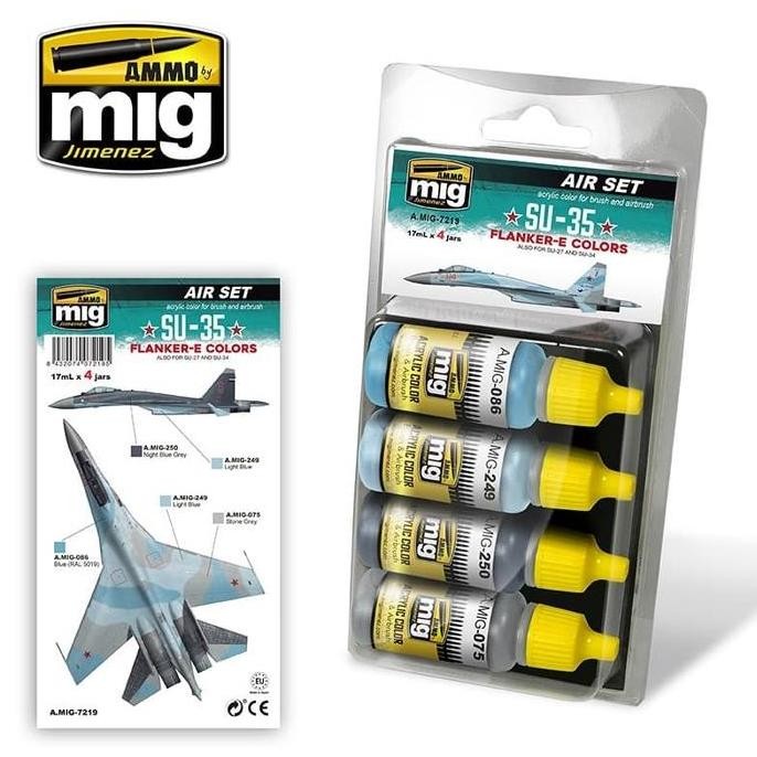 

Amig7219 : Su-35 Flanker-E Colors Set - Ammo Acrylic Paint Set