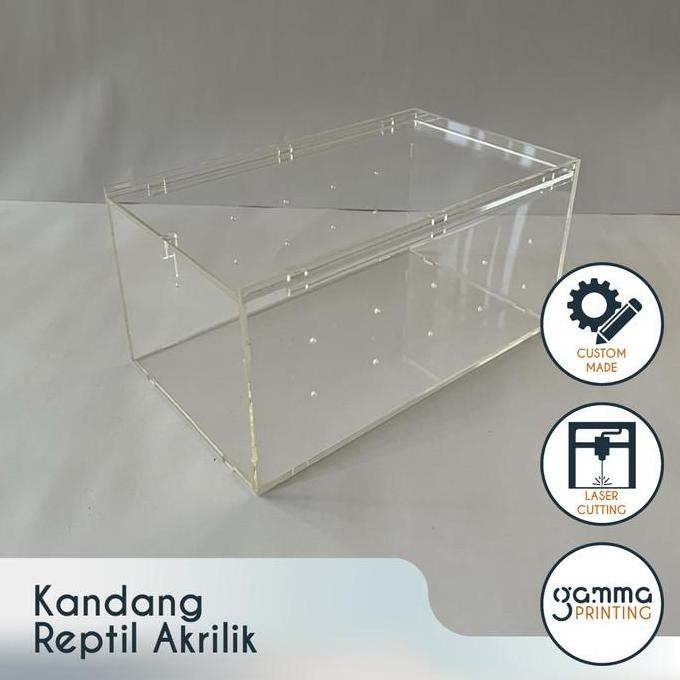 Kotak Kandang Reptil Akrilik / Box Hewan Hamster / Acrylic Animal Cage