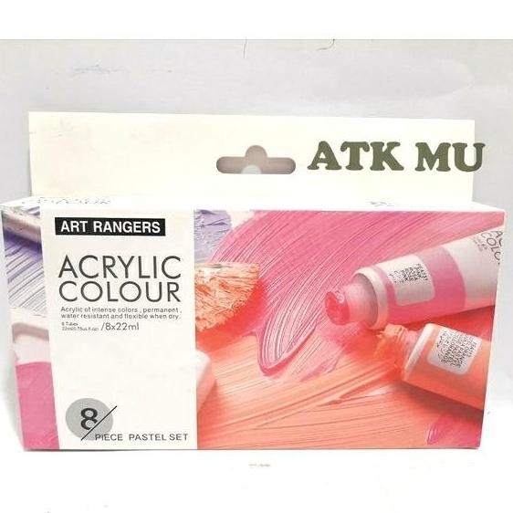 

Cat Acrylic Pastel / Cat Akrilik Art Ranger Pastel 22Ml 1 Set 8 Warna