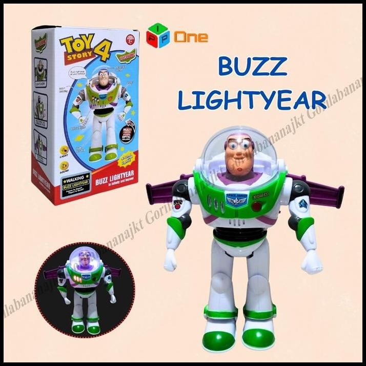 Mainan Robot BuzzLightyear ada Lampu Suara dan Sayap