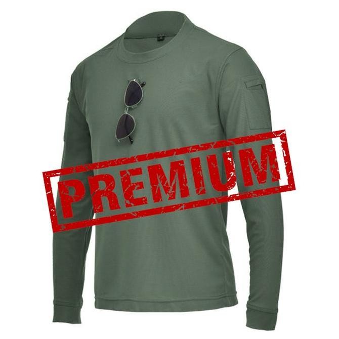 (Expert) Kaos Polos / Baju Polos Pria Tactical - Lengan Panjang Premium