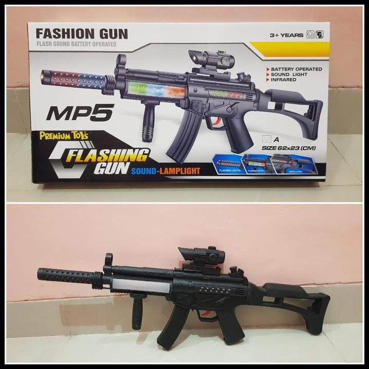 Mainan Tembakan Pistol Laser - Mainan Senapan Laser dan Suara