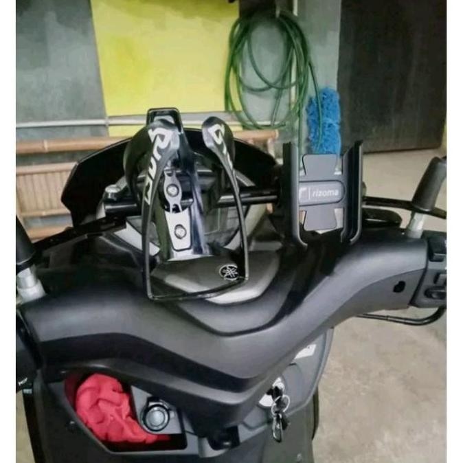Holder HP paketan lengkap + holder botol + stabilizer antar spion motor nmax, lexy, vario new DLL Be