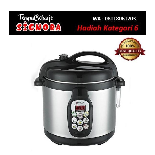 Signora Presto Listrik 5Lt Lt Liter Panci Elektrik Otomatis