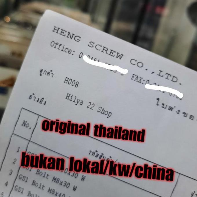 mur gear ninja R RR probolt stainless model gear heng original