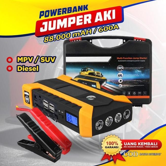 Powerbank Jumper Aki Mobil Powerbank 8000Mah Usb Jamper Aki Alat